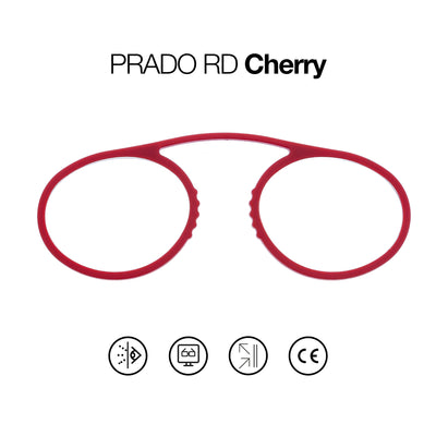 Prado Cherry Armless round glasses